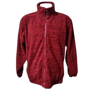 Trailcrest Fleece Jacket Mens Size XL Full Zip Sweater Heather Zip Pockets Cinch